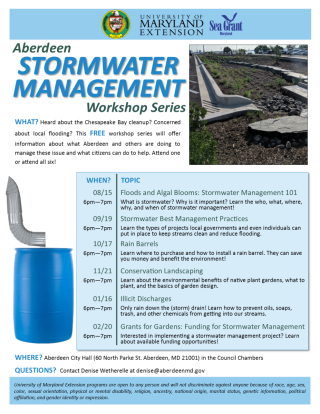 Storrm Water Management Workshop Series